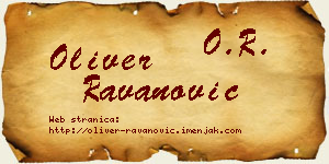 Oliver Ravanović vizit kartica